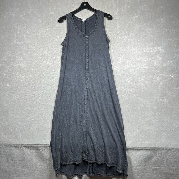 Anthropologie Daily Practice Dress Womens Medium Black Maxi Racer Back Sleeveles - Picture 1 of 12